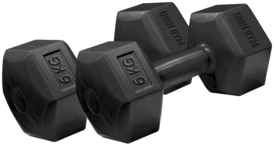 
260489101101,
FIXED HEX DUMBBEL 6KG PAIR,
IRON GYM,
Detail
