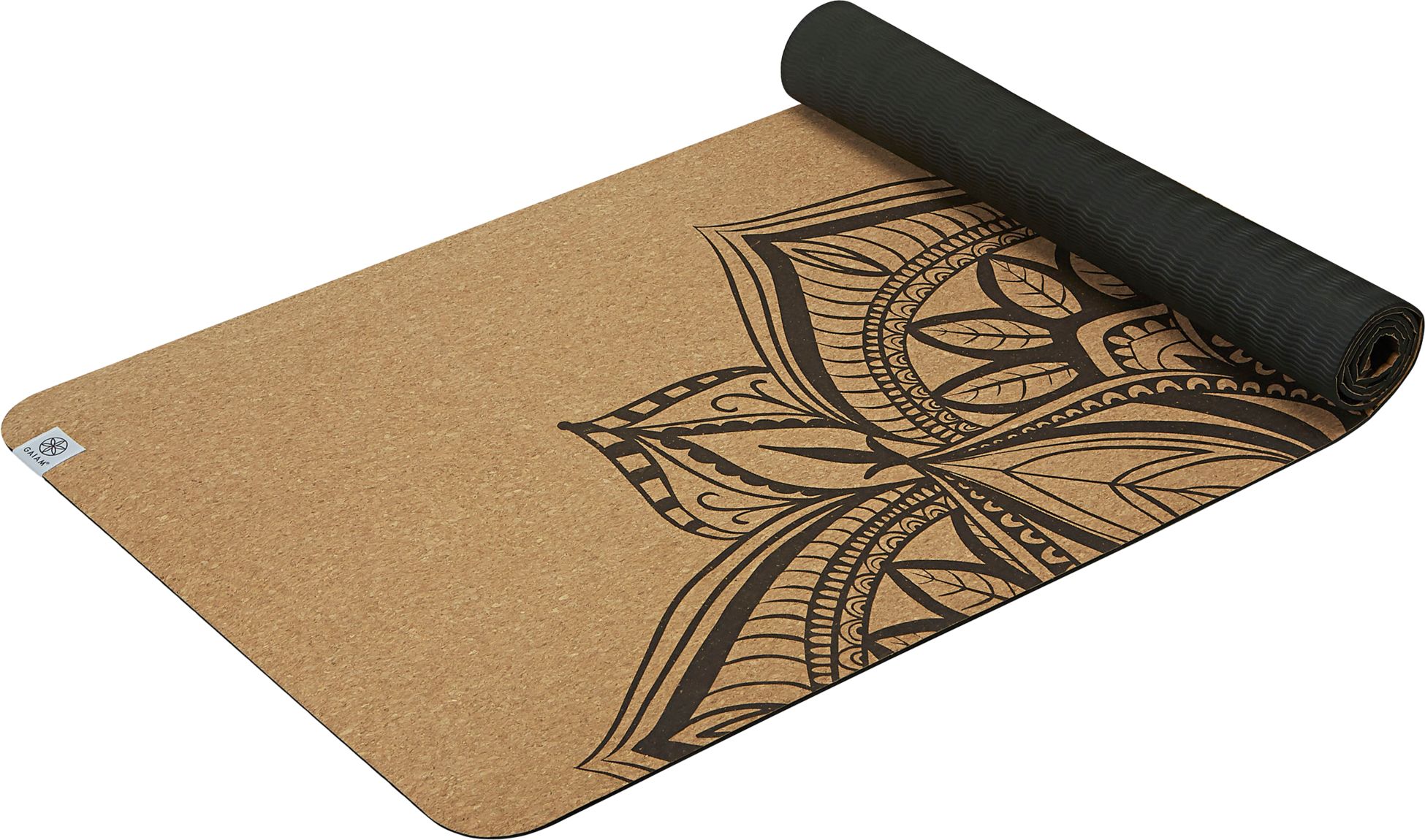 GAIAM, PRINTED CORK MANDALA YOGA MAT 5MM