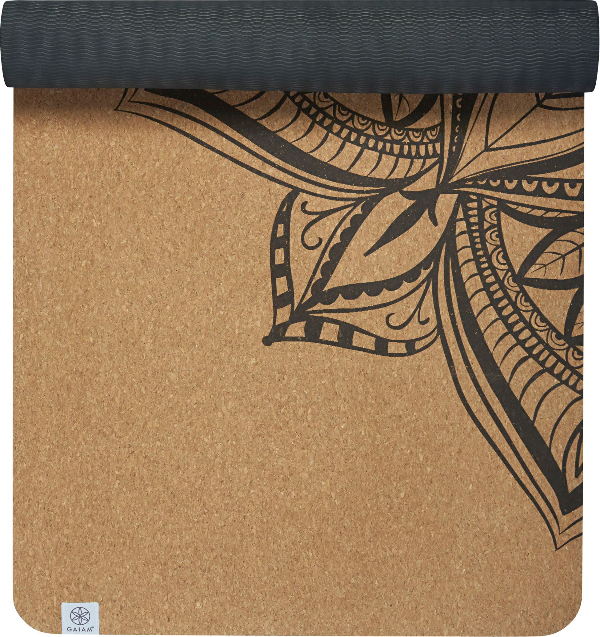 GAIAM, PRINTED CORK MANDALA YOGA MAT 5MM