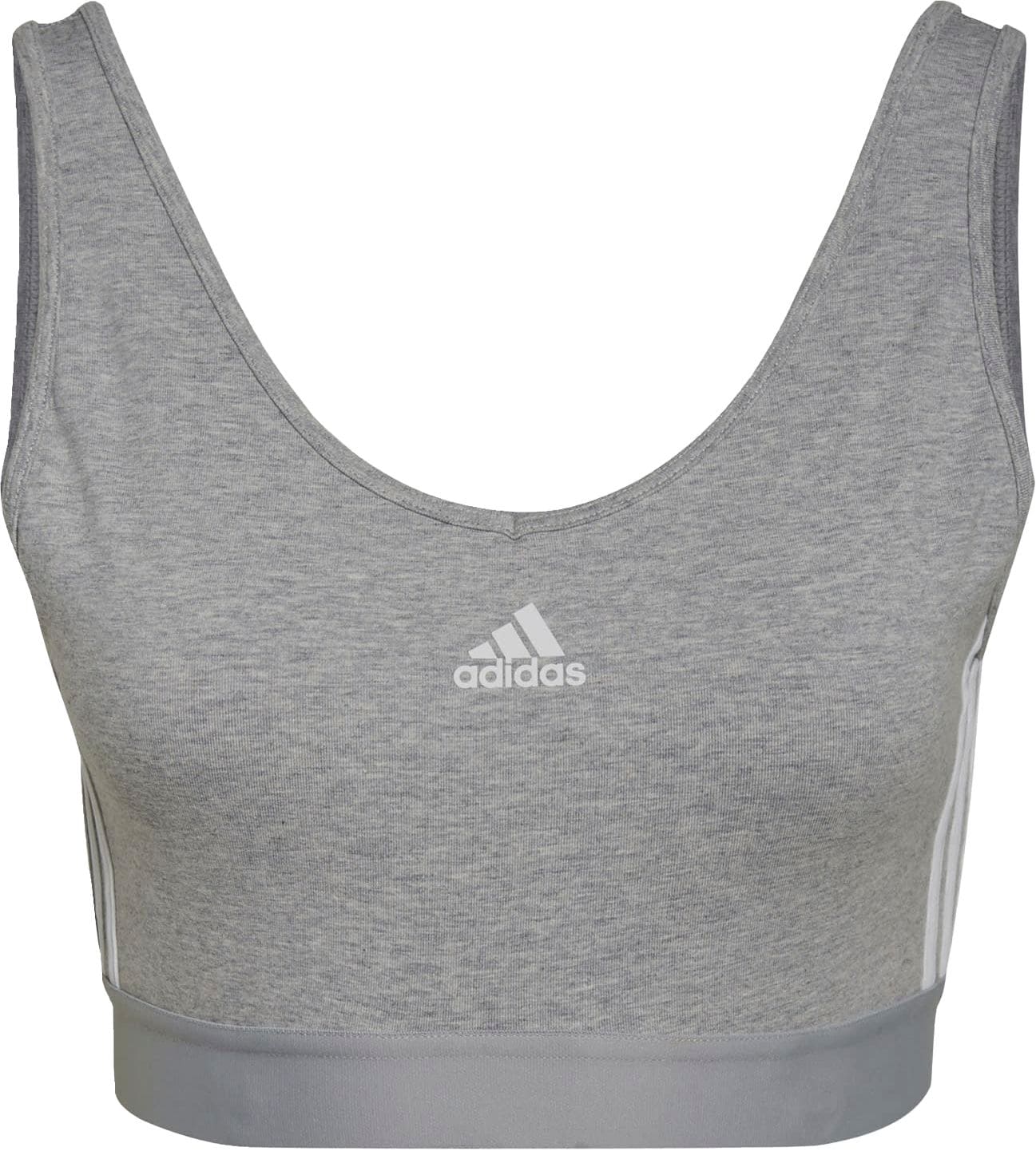 ADIDAS, Essentials 3-Stripes Crop Top With Removable Pads