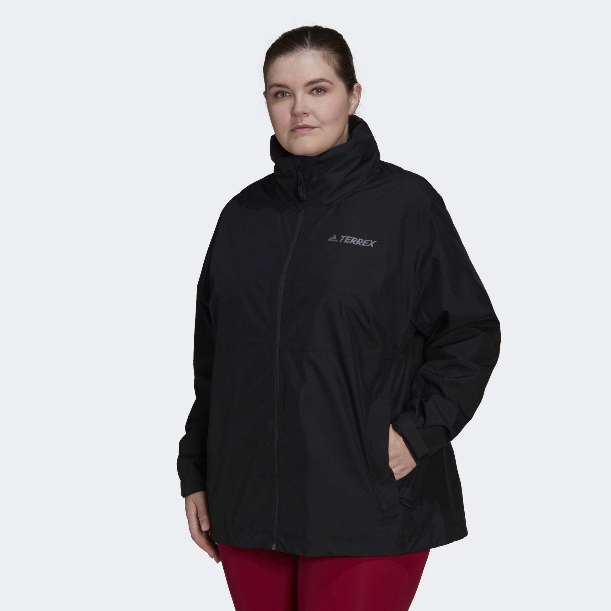 ADIDAS, Terrex Multi RAIN.RDY Two-Layer Rain Jacket (Plus Size)