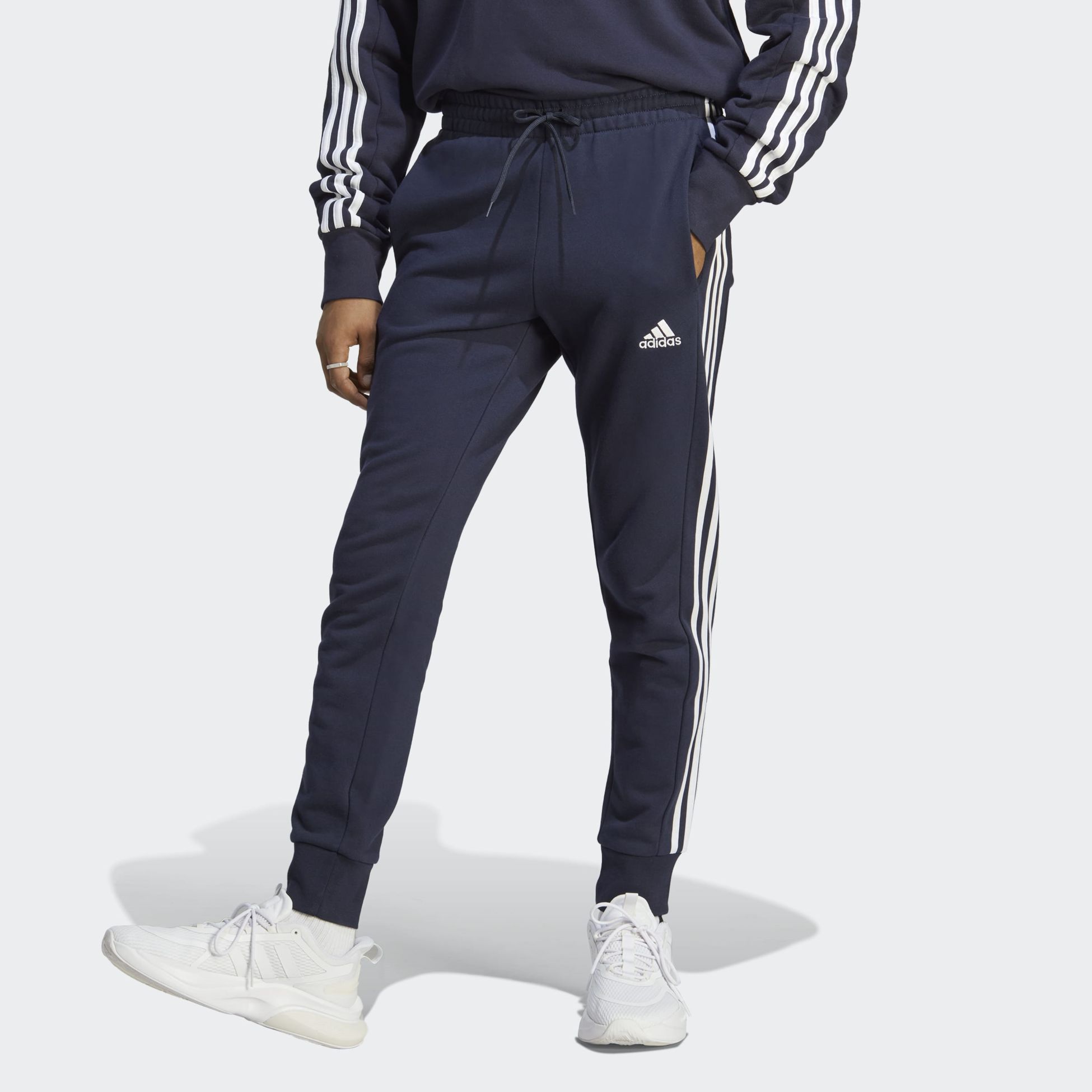 ADIDAS, Essentials French Terry Tapered Cuff 3-Stripes Joggers