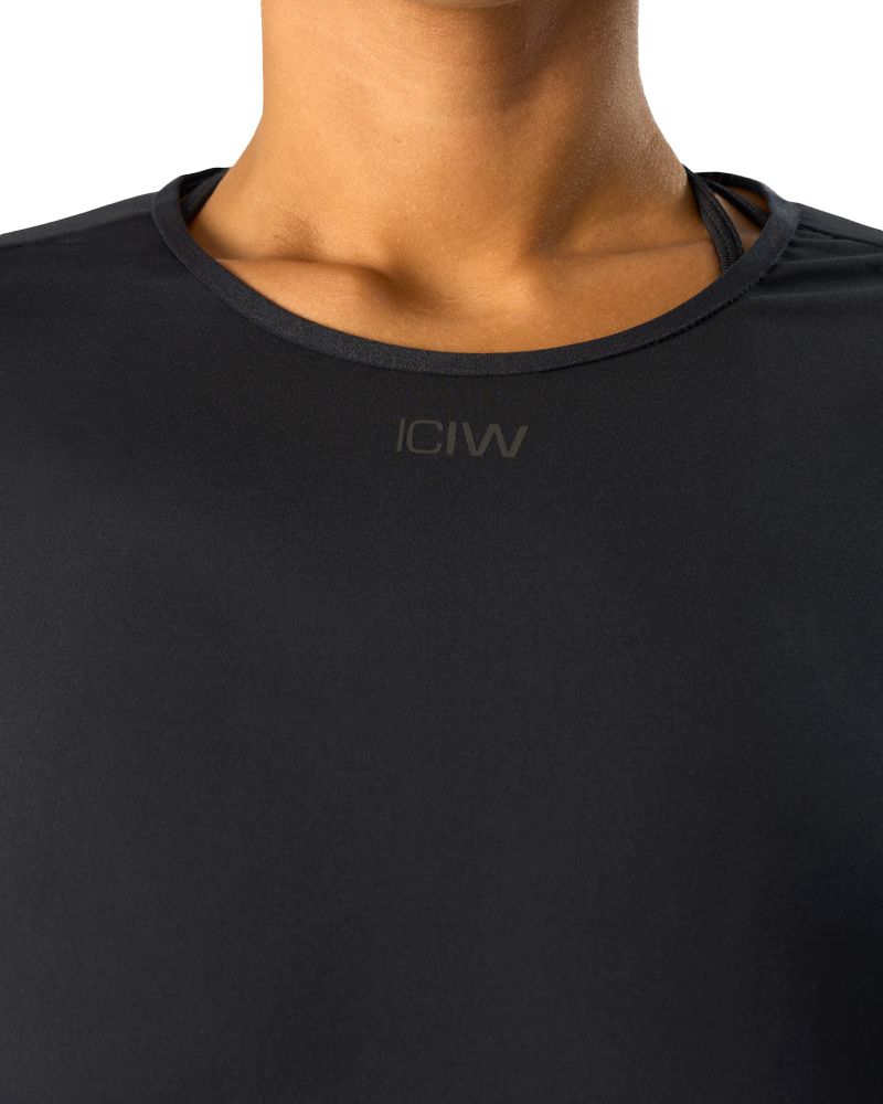 ICANIWILL, CHARGE CROPPED MID SLEEVE WMN