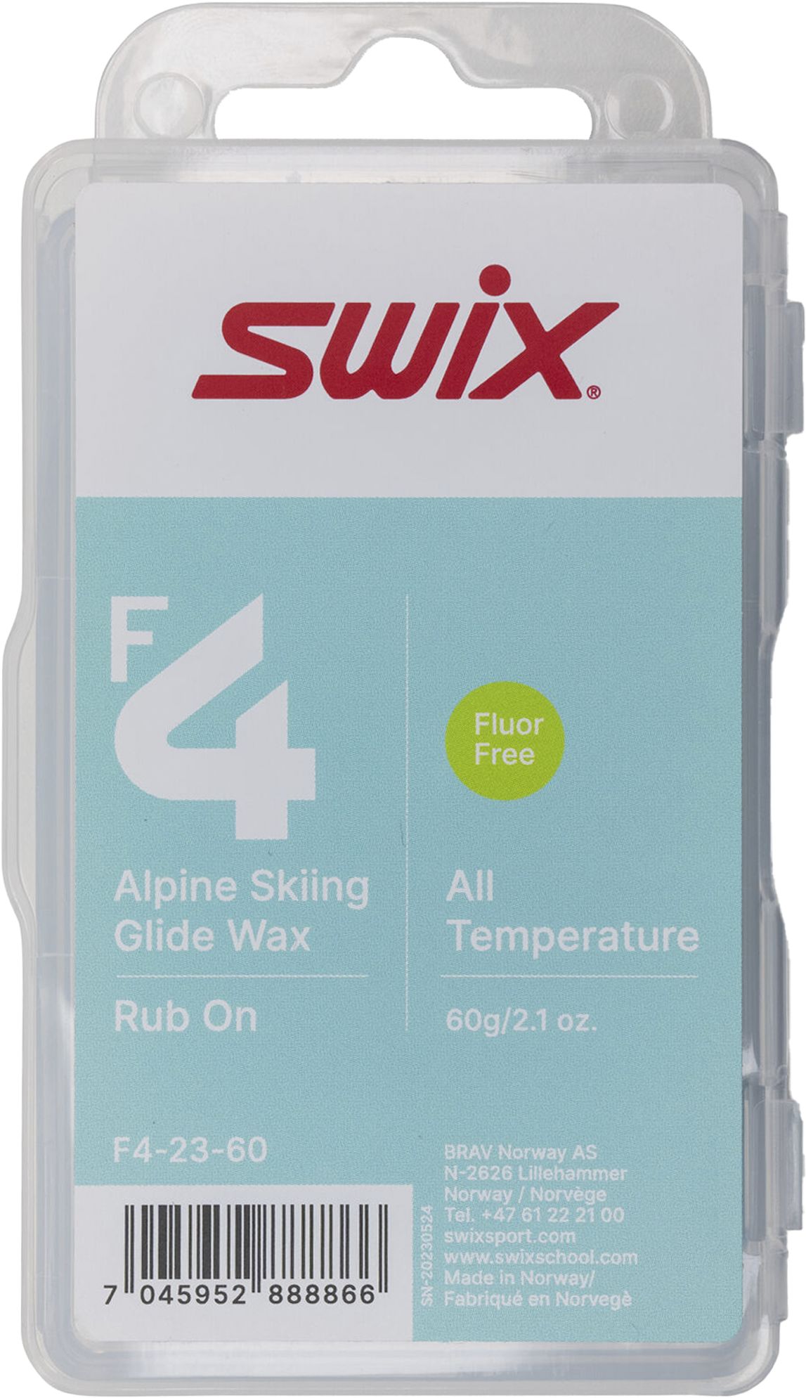 SWIX, F4 Glidewax Rub-on w/cork 60g