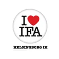 White circle with "I ♥ IFA" in bold black text, and "HELSINGBORG IK" below.