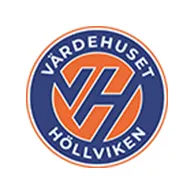 Circular logo with "Värdehuset Höllviken" text around a stylized "VH" in orange and blue.